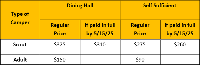 Camp Fees